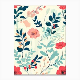 Floral Wallpaper 16 Canvas Print