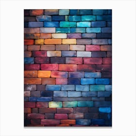 Multicolor Brick Wall Canvas Print