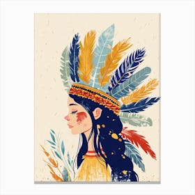 Indian Girl, Boho Canvas Print