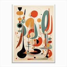 Mid Century Abstract Retros A Art Print 0 1 Canvas Print