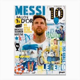 MESSI the Goat Canvas Print