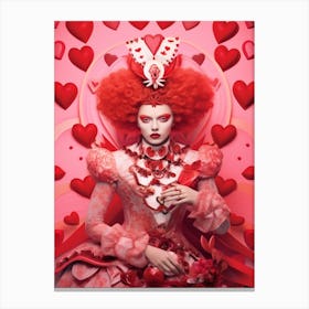 Alice In Wonderland The Queen Of Hearts Fashion Portrait Canvas Print