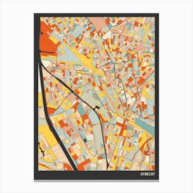 Utrecht Netherlands Map Canvas Print