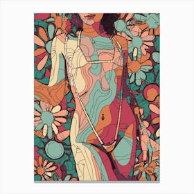 Abstract Geometric Sexy Woman 51 1 Canvas Print