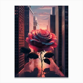 Rose In The City Canvas Print