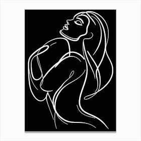 Woman line drawing Canvas Print