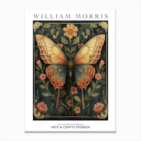 William Morris Print Butterfly Botanical Exhibition Poster Vintage Wall Art Textiles Art Vintage Poster Canvas Print