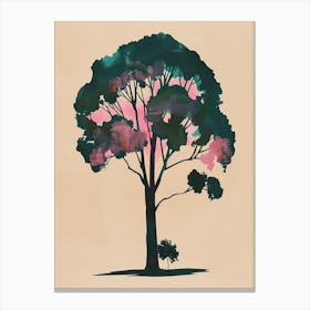 Sycamore Tree Colourful Illustration 1 Canvas Print