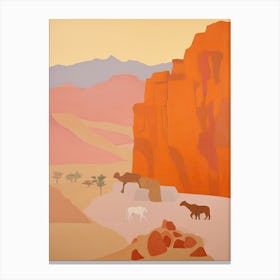 Gobi Desert   Asia, Contemporary Abstract Illustration 2 Canvas Print