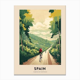 Camino De Santiago Spain 1 Vintage Hiking Travel Poster Canvas Print