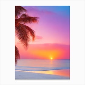 Sunset on a Tropical Beach 7 Canvas Print