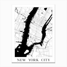 NYC Street Map - New York City Canvas Print