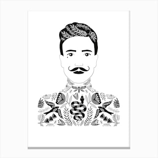 Tattooed Man Canvas Print