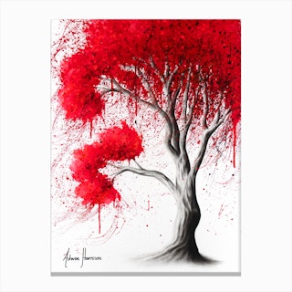 Scarlet Fall Tree Canvas Print