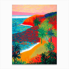 Flynns Beach, Australia Hockney Style Canvas Print