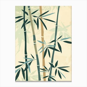 Bamboo Tree Flat Illustration 4 Canvas Print