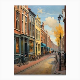2.Streets of Amsterdam, Van Gogh, frescoes. Canvas Print