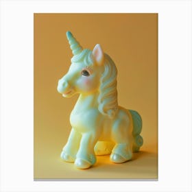 Pastel Toy Unicorn Portrait 2 Canvas Print