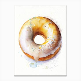 Buttermilk Donut Cute Neon 2 Canvas Print