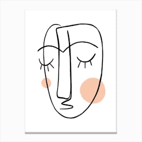 Face abstract 1 Canvas Print