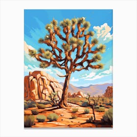 Joshua Tree In Nat Viga Style (3) Canvas Print