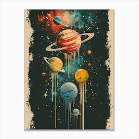 Planets In Space 4 Canvas Print