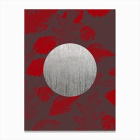 Silver Moon Red Canvas Print