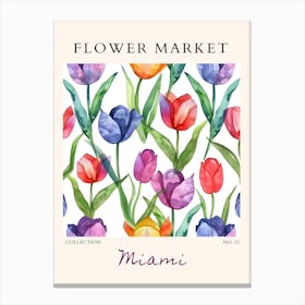 Miami Flower Market Canvas Print