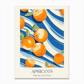 Marche Aux Fruits Poster Apricots Fruit Summer Illustration 1 Canvas Print