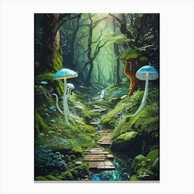 Mysterious Forest Path Canvas Print