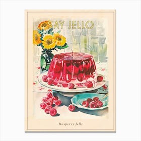 Rasperry Jelly Vintage Cookbook Illustration 2 Poster Canvas Print