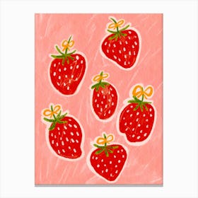 Strawberry Painting Canvas Print