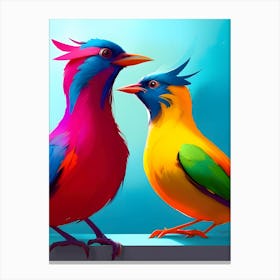 Colorful Birds-Reimagined Canvas Print