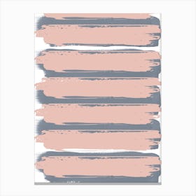 Blue And Pink Lines Canvas Print