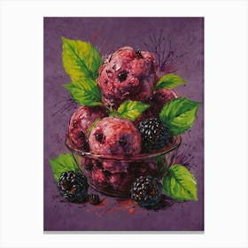 Blackberry Ice Cream Canvas Print