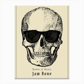 James Bond Skull Humor Canvas Print