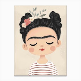 Frida Kahlo Baby, nursery wall art, kids room prints, playroom decor Canvas Print