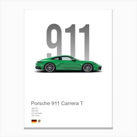911 Carrera T Porsche Canvas Print