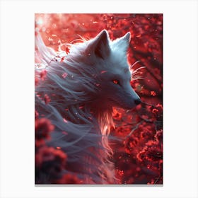 Beautiful Fantasy White Fox 7 Canvas Print