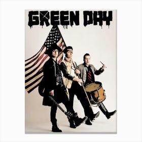 Green Day band music punk 6 Canvas Print