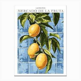 Mercado De La Fruta Lemons Illustration 7 Poster Canvas Print