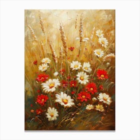 Daisies In The Meadow 10 Canvas Print