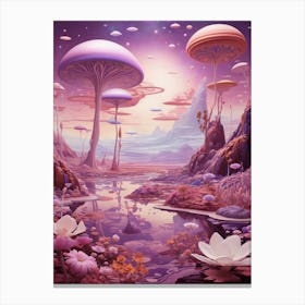 World Of Mushrooms Canvas Print