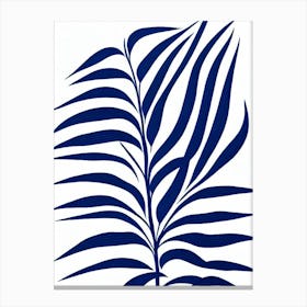 Bamboo Palm Stencil Style Plant Canvas Print
