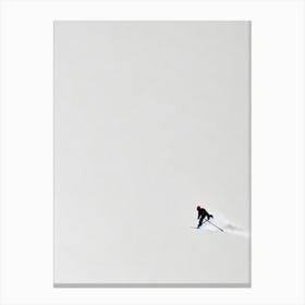 Chapelco, Argentina Minimal Skiing Poster Canvas Print