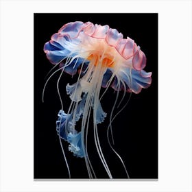 Portuguese Man Of War Jellyfish Neon Illustration 5 Canvas Print