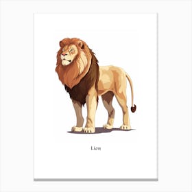 Lion Kids Animal Poster Canvas Print