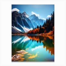 Autumn Mountain Lake 1 Canvas Print