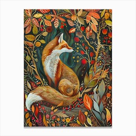 Solitary Fox In The Autumn 4 Canvas Print