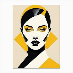 Minimalism Geometric Woman Portrait Pop Art (47) Canvas Print